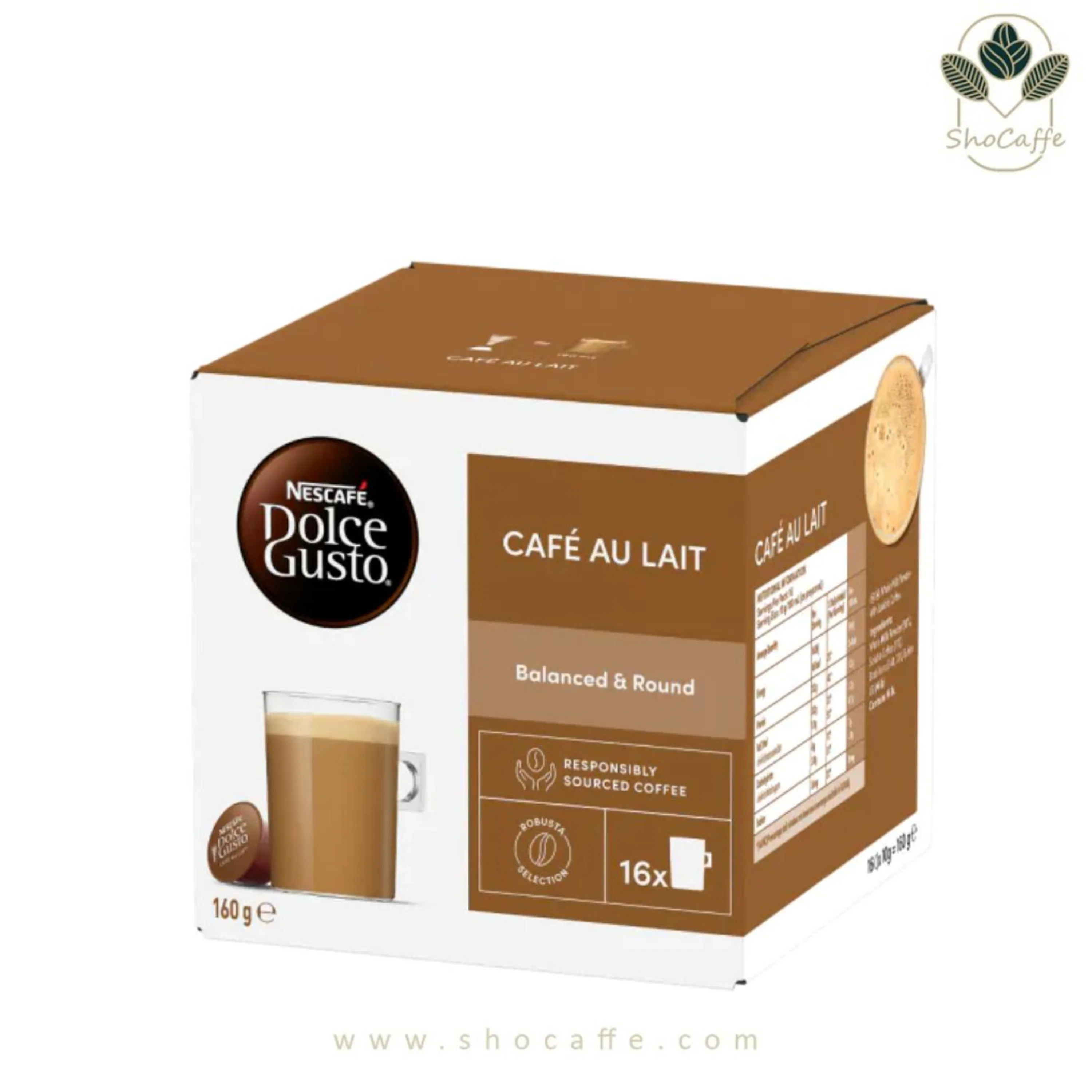 کپسول قهوه دولچه گوستو مدل کافه اوله Café Au Lait